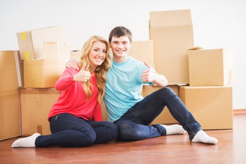 Compact removal vehicle used for apartment moving in Motspurpark