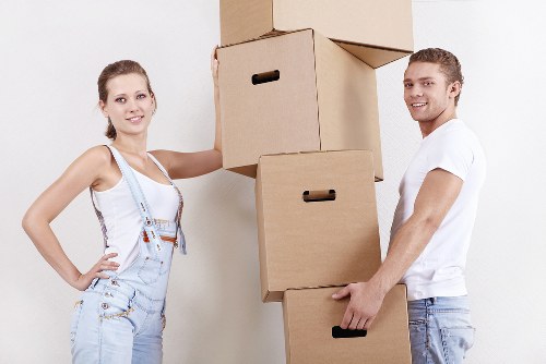 Secure student storage in Motspurpark with stacked boxes